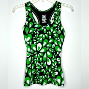 The North Face Floral‎ Athletic Tank With Built In Shelf Bra  Sz XS